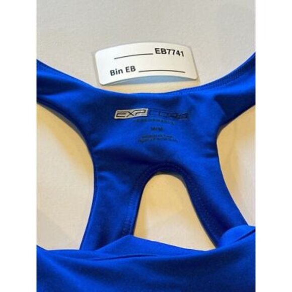 EXP Core Womens Racerback Athletic Tank Top Medium Blue - Picture 3 of 3